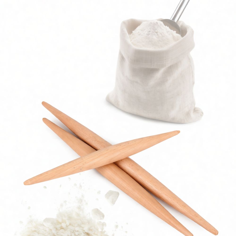 Kitchen Roller Baking - Dayanıklı Ahşap Yuvarlama Makarası, Uç Kısmı