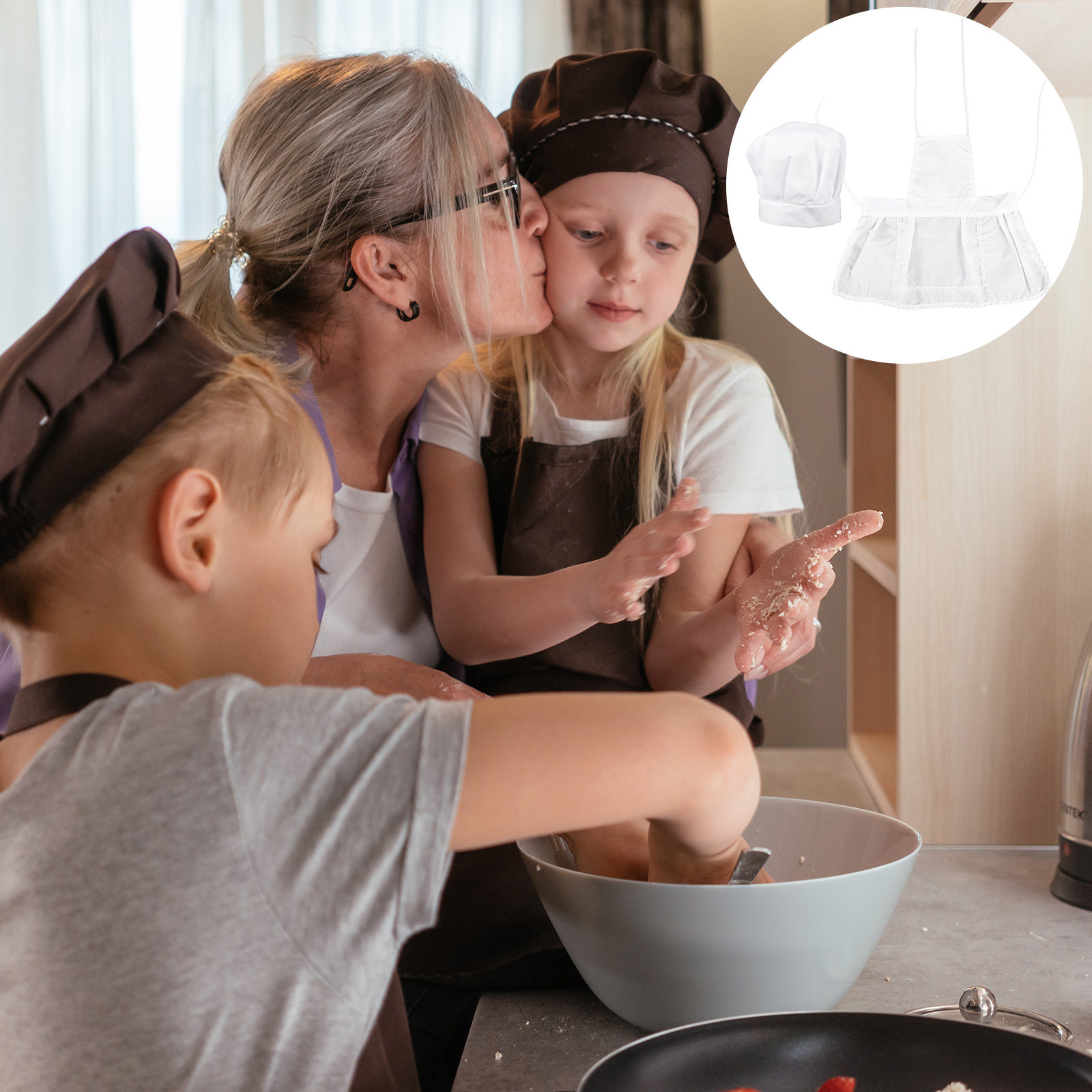 1 Takım Çocuk Şef Şapkası ve Ö - Kitchen Kids Baking Set incelemesi ve fiyatı